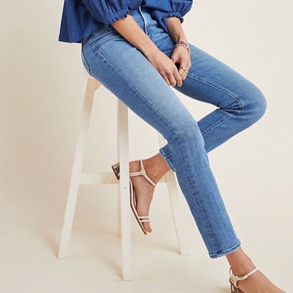 MOTHER The Dazzler High-Rise Slim Straight Jeans